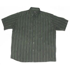 Bassiri Limited Collection Men's Short Sleeve Button Front Shirt Casual Size XL